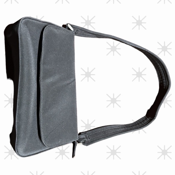 Women's Black Mini Rectangular Flap Shoulder Bag - Picture 12 of 12